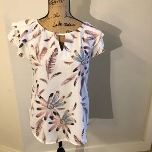 Cute Feathered Blouse by A’Gaci Size Medium